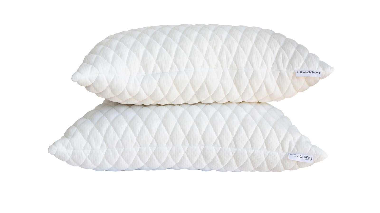 Lot de 2 oreillers à mémoire de forme 60x60 Memo Soft - Flocons de