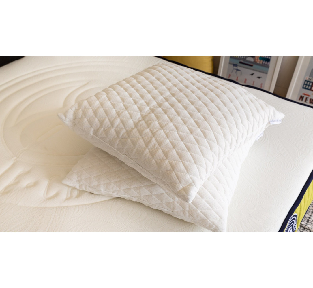 Lot de 2 oreillers à mémoire de forme 60x60 Memo Soft - Flocons de